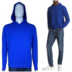 Reiss Mens Macho Merino Wool Knit Hoodie Sweater Size S Preppy Quiet Luxury